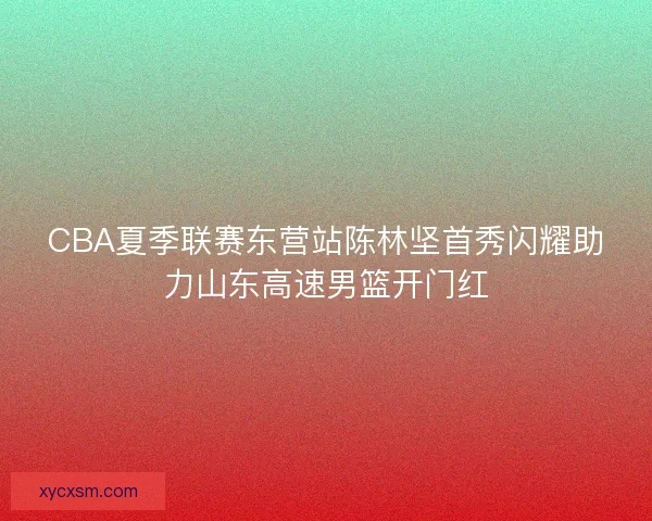CBA夏季联赛东营站陈林坚首秀闪耀助力山东高速男篮开门红 CBA夏季联赛东营站陈林坚首秀闪耀助力山东高速男篮开门红